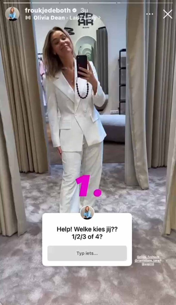 Instagram story Froukje de Both