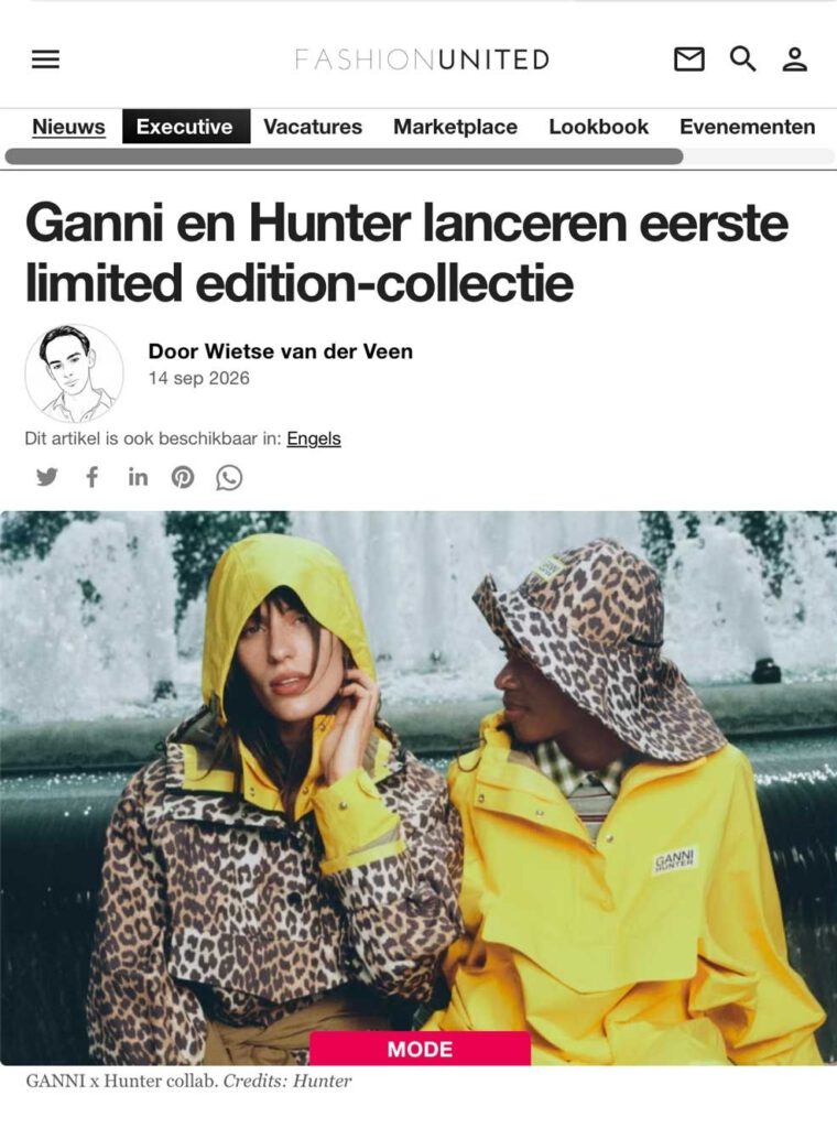 Online article fashionunited.nl