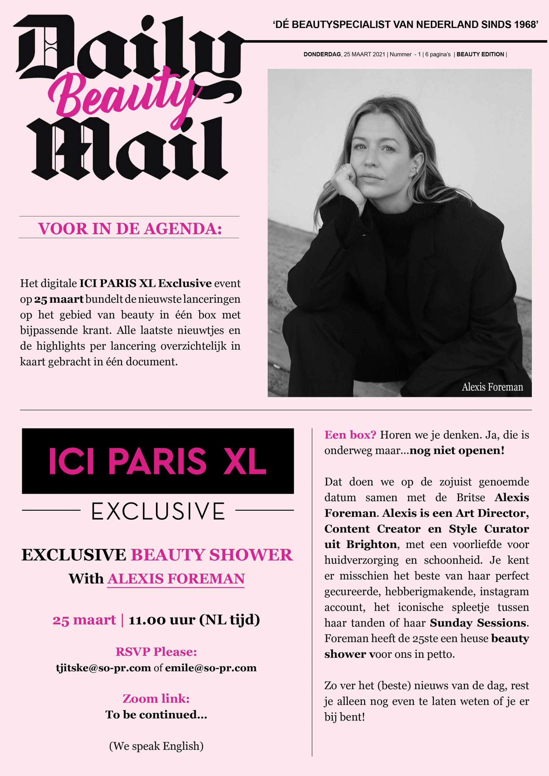 neef Onderwijs deuropening ICI PARIS XL EXCLUSIVE Beauty Shower with Alexis Foreman – So PR